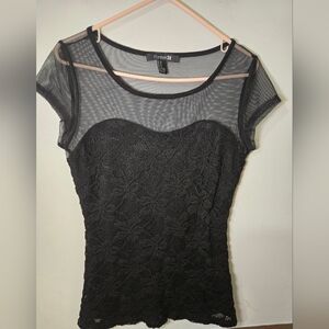 Forever 21 Black Lace Blouse